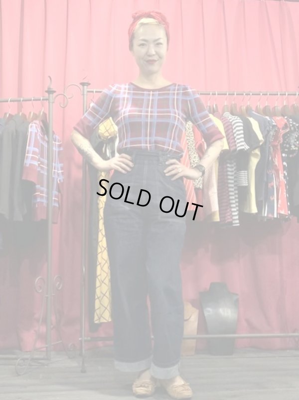 画像6: COLLECTIF / CHRISSIE WINE CHECK JUMPER