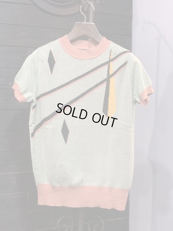 画像5: COLLECTIF / SCOTT ART DECO MINT KNITTED TOP