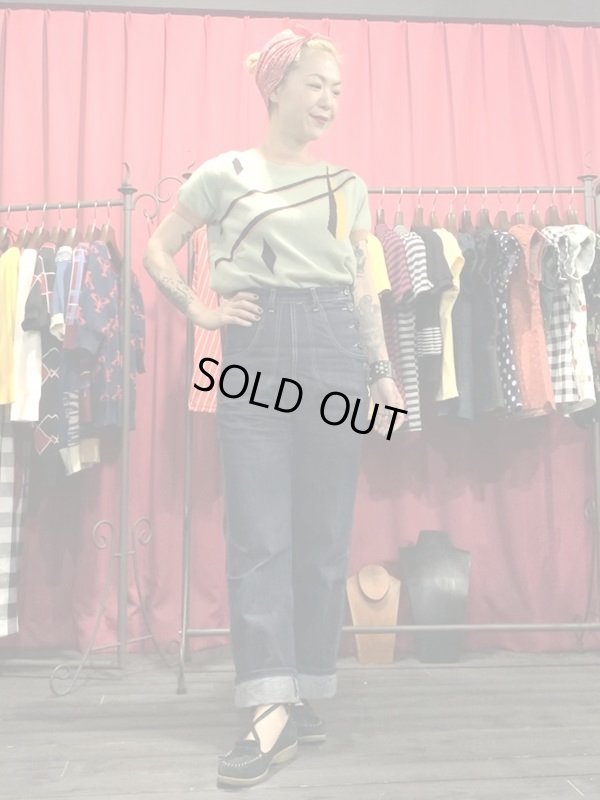 画像3: COLLECTIF / SCOTT ART DECO MINT KNITTED TOP