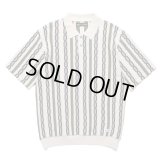 WACKO MARIA / STRIPED JACQUARD SUMMER KNIT POLO SHIRT