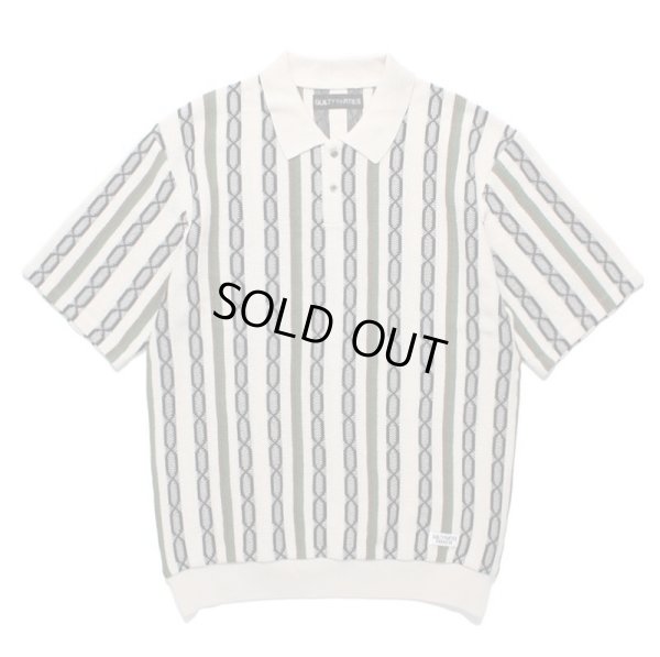 画像1: WACKO MARIA / STRIPED JACQUARD SUMMER KNIT POLO SHIRT