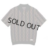 WACKO MARIA / STRIPED JACQUARD SUMMER KNIT POLO SHIRT