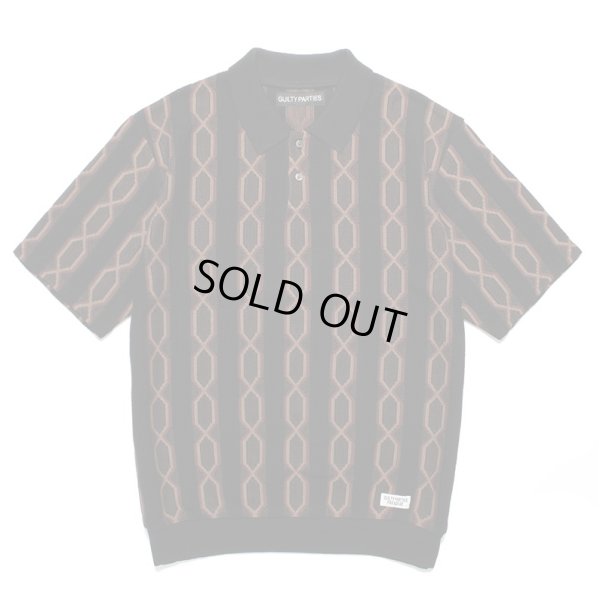 画像1: WACKO MARIA / STRIPED JACQUARD SUMMER KNIT POLO SHIRT