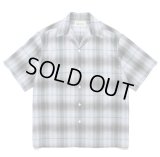 WACKO MARIA / OMBRE CHECK OPEN COLLAR SHIRT S/S ( TYPE-2 )(BLUE)