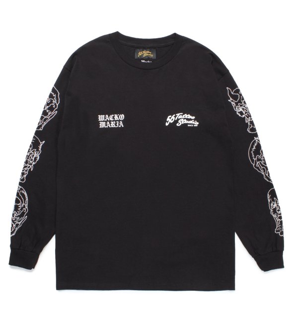 画像1: WACKO MARIA / 56 TATTOO STUDIO / CREW NECK LONG SLEEVE T-SHIRT