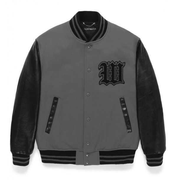 画像1: WACKO MARIA / LEATHER VARSITY JACKET