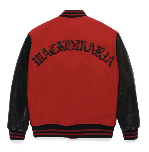 画像2: WACKO MARIA / LEATHER VARSITY JACKET