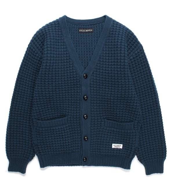 画像1: WACKO MARIA / WAFFLE KNIT CARDIGAN