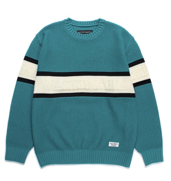 画像1: WACKO MARIA / LOGO JACQUARD KNIT SWEATER