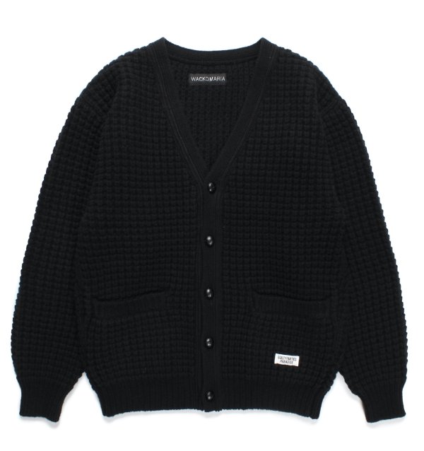 画像1: WACKO MARIA / WAFFLE KNIT CARDIGAN