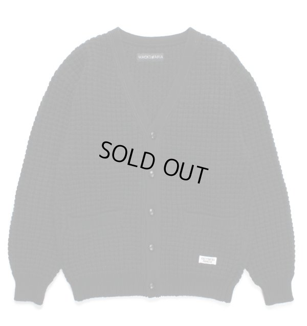 画像1: WACKO MARIA / WAFFLE KNIT CARDIGAN