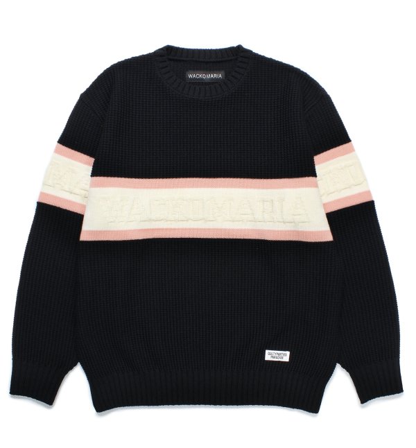 画像1: WACKO MARIA / LOGO JACQUARD KNIT SWEATER