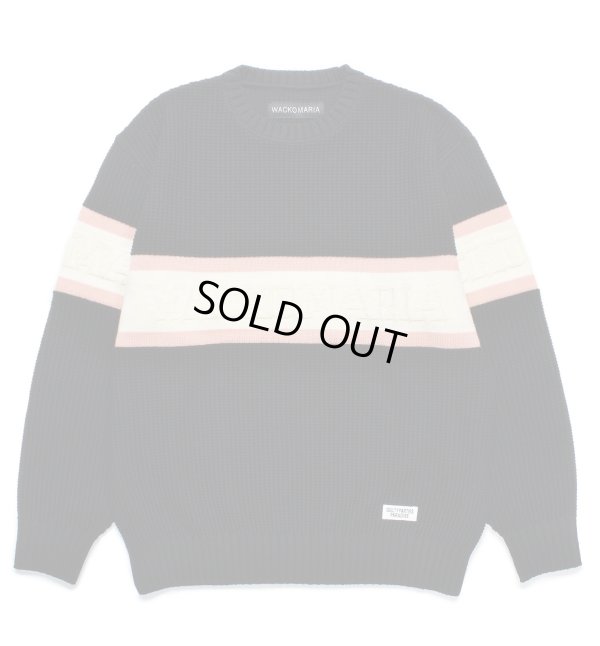 画像1: WACKO MARIA / LOGO JACQUARD KNIT SWEATER