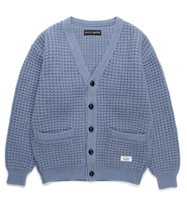 画像1: WACKO MARIA / WAFFLE KNIT CARDIGAN