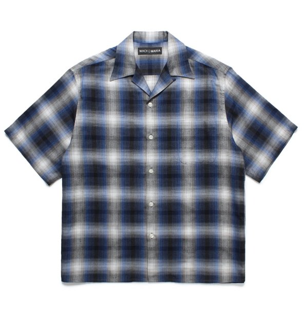 画像1: WACKO MARIA / CHECK OPEN COLLAR SHIRT
