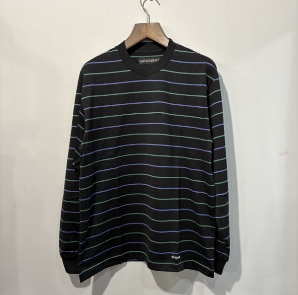 画像1: WACKO MARIA /  STRIPED CREW NECK LONG SLEEVE T-SHIRT
