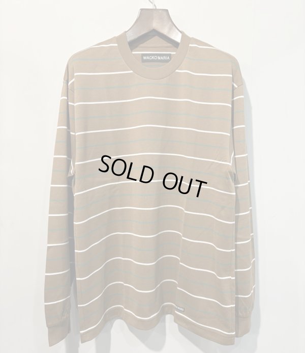 画像1: WACKO MARIA /  STRIPED CREW NECK LONG SLEEVE T-SHIRT