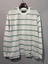 WACKO MARIA /  STRIPED CREW NECK LONG SLEEVE T-SHIRT