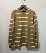WACKO MARIA /  STRIPED CREW NECK LONG SLEEVE T-SHIRT