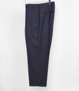 WACKO MARIA /  DORMEUIL / GLITTER PLEATED TROUSERS (TYPE-2)(NAVY)