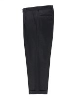 WACKO MARIA /  DORMEUIL / GLITTER PLEATED TROUSERS (TYPE-2)(BLACK)