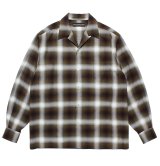 WACKO MARIA / OMBRE CHECK OPEN COLLAR SHIRT