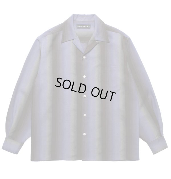画像1: WACKO MARIA / OMBRE STRIPE OPEN COLLAR SHIRT