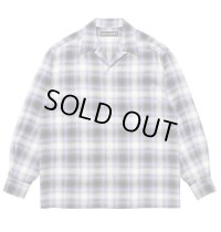 WACKO MARIA / OMBRE CHECK OPEN COLLAR SHIRT
