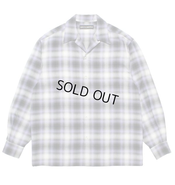 画像1: WACKO MARIA / OMBRE CHECK OPEN COLLAR SHIRT