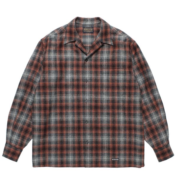 画像1: WACKO MARIA /  PENDLETON / WOOL OMBRE CHECK OPEN COLLAR SHIRT