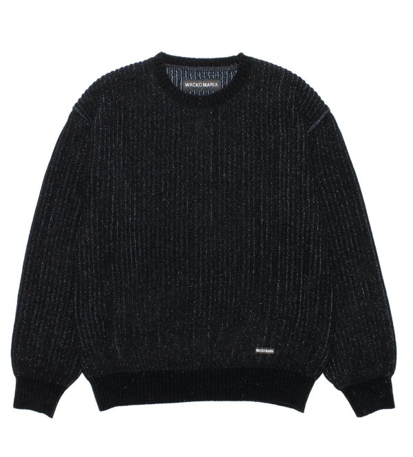 画像1: WACKO MARIA / GLITTER KNIT SWEATER (BLUE)