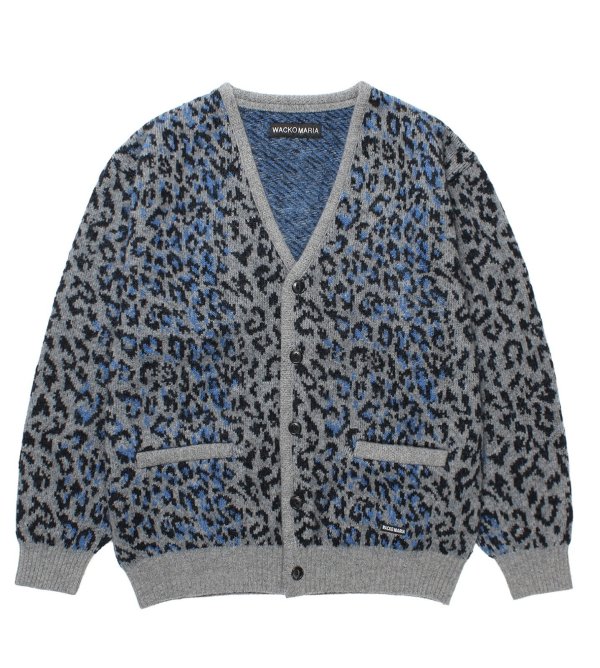 画像1: WACKO MARIA / LEOPARD MOHAIR JACQUARD KNIT CARDIGAN