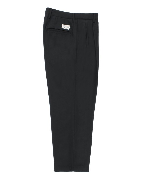 画像1: WACKO MARIA / DOUBLE PLEATED WOOL TROUSERS (BLACK)