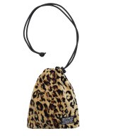 WACKO MARIA / LEOPARD VELVET DRAWSTRING BAG