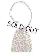 WACKO MARIA / LEOPARD VELVET DRAWSTRING BAG