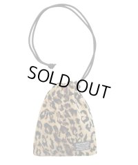 WACKO MARIA / LEOPARD VELVET DRAWSTRING BAG