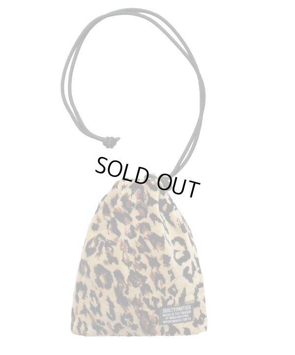 画像1: WACKO MARIA / LEOPARD VELVET DRAWSTRING BAG