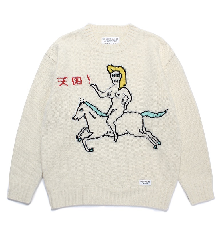 WACKO MARIA / 世界平和プロジェクト / INTARSIA CREW NECK SWEATER