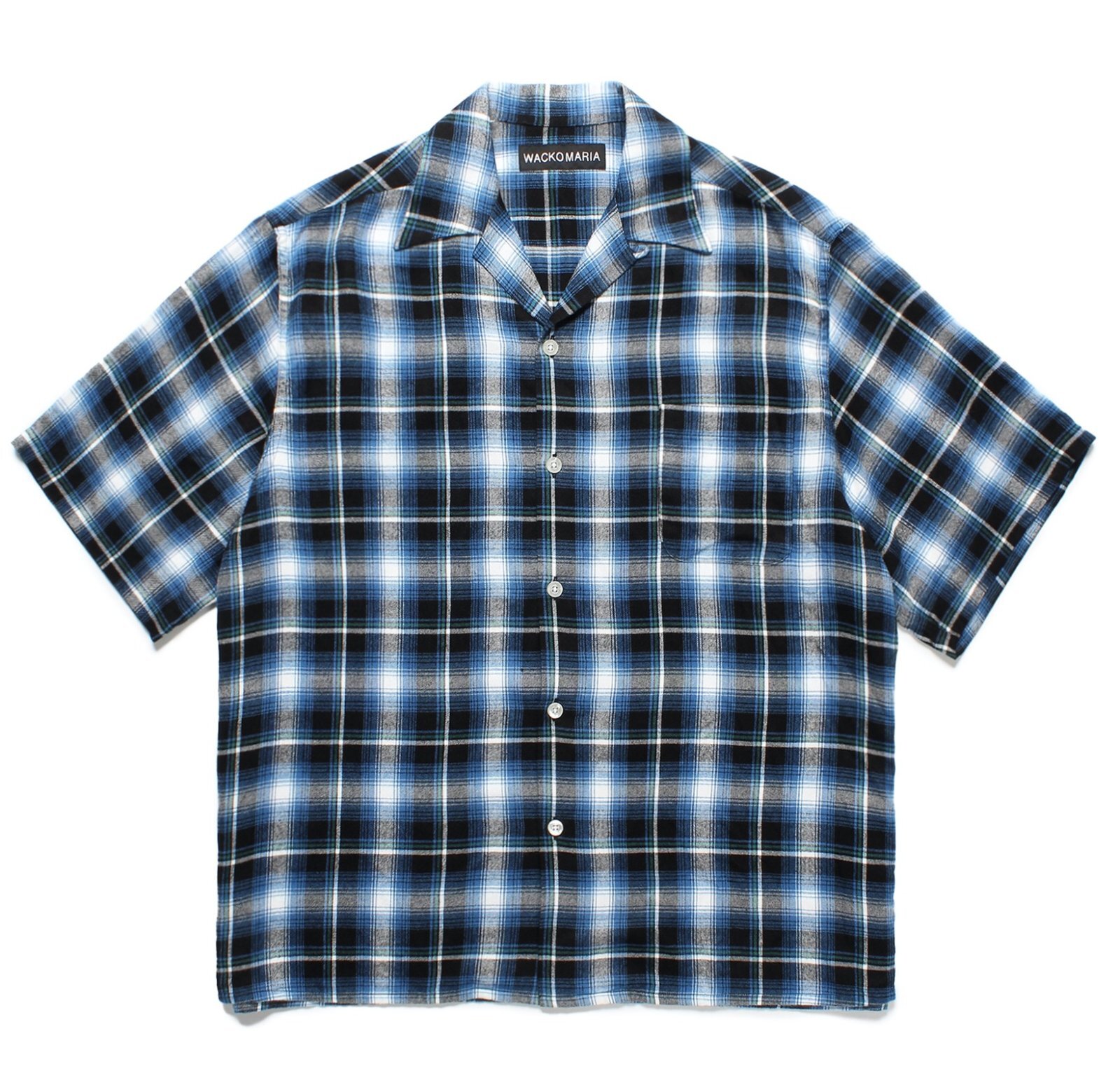 WACKO MARIA / CHECK OPEN COLLAR SHIRT