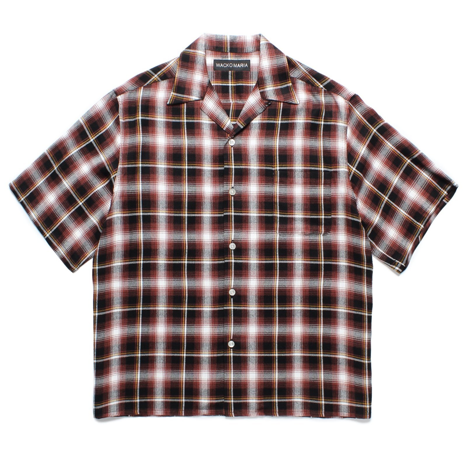 WACKO MARIA / CHECK OPEN COLLAR SHIRT