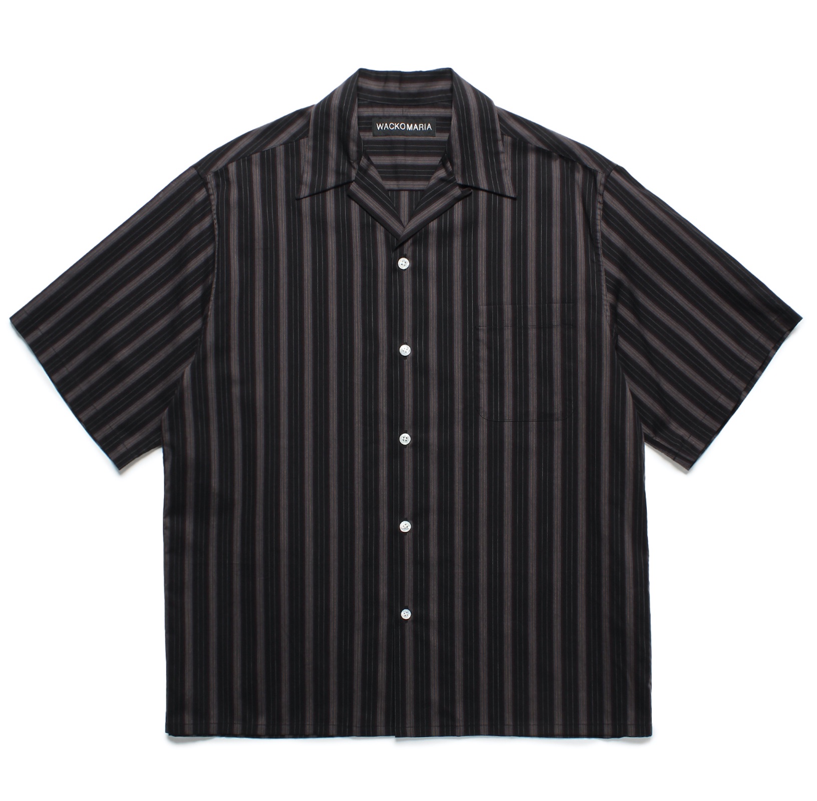WACKO MARIA / STRIPED OPEN COLLAR SHIRT