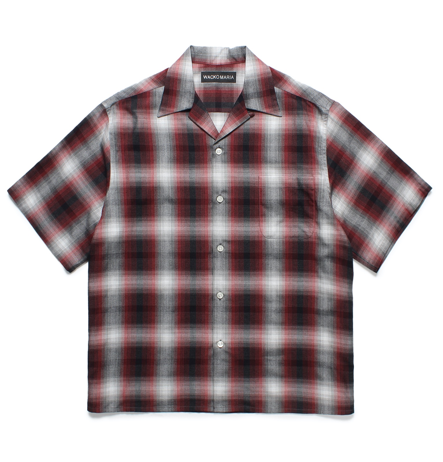 WACKO MARIA / CHECK OPEN COLLAR SHIRT