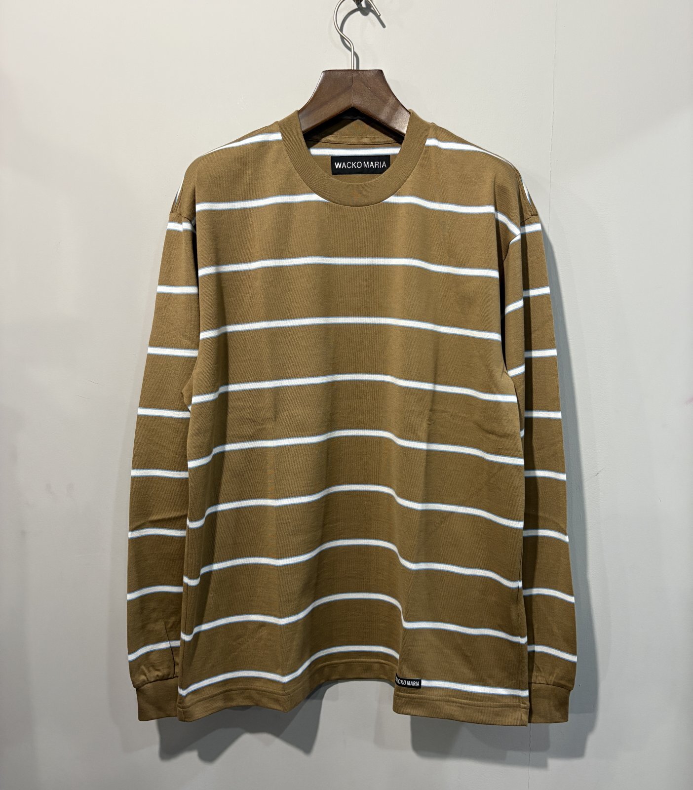 WACKO MARIA /  STRIPED CREW NECK LONG SLEEVE T-SHIRT