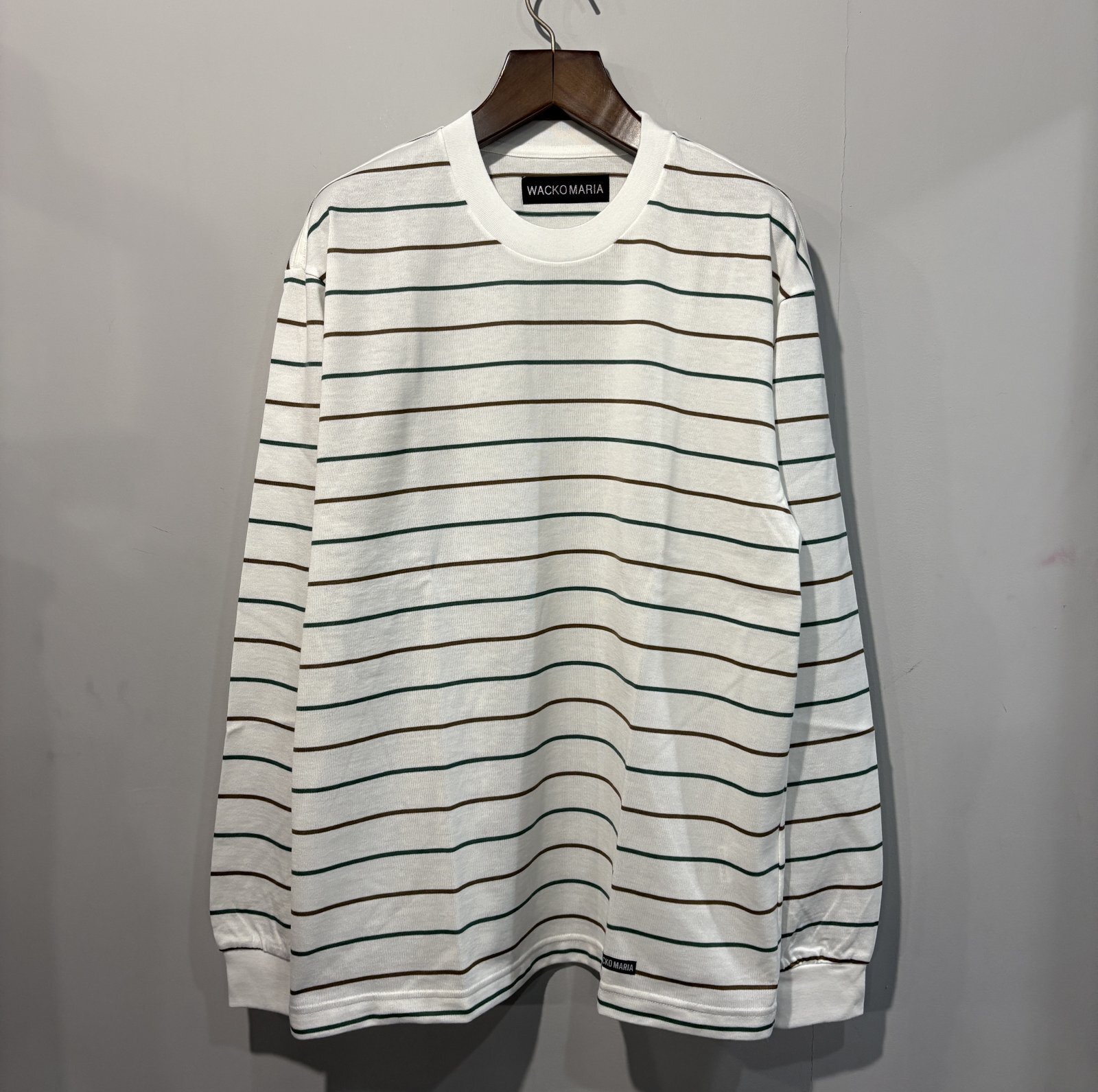 WACKO MARIA /  STRIPED CREW NECK LONG SLEEVE T-SHIRT