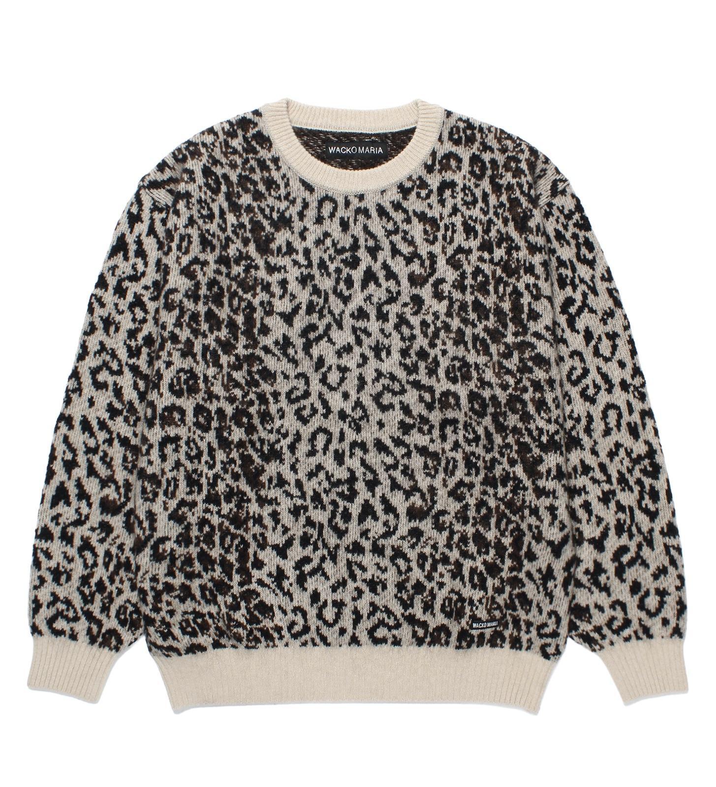 WACKO MARIA / LEOPARD MOHAIR JACQUARD KNIT SWEATER