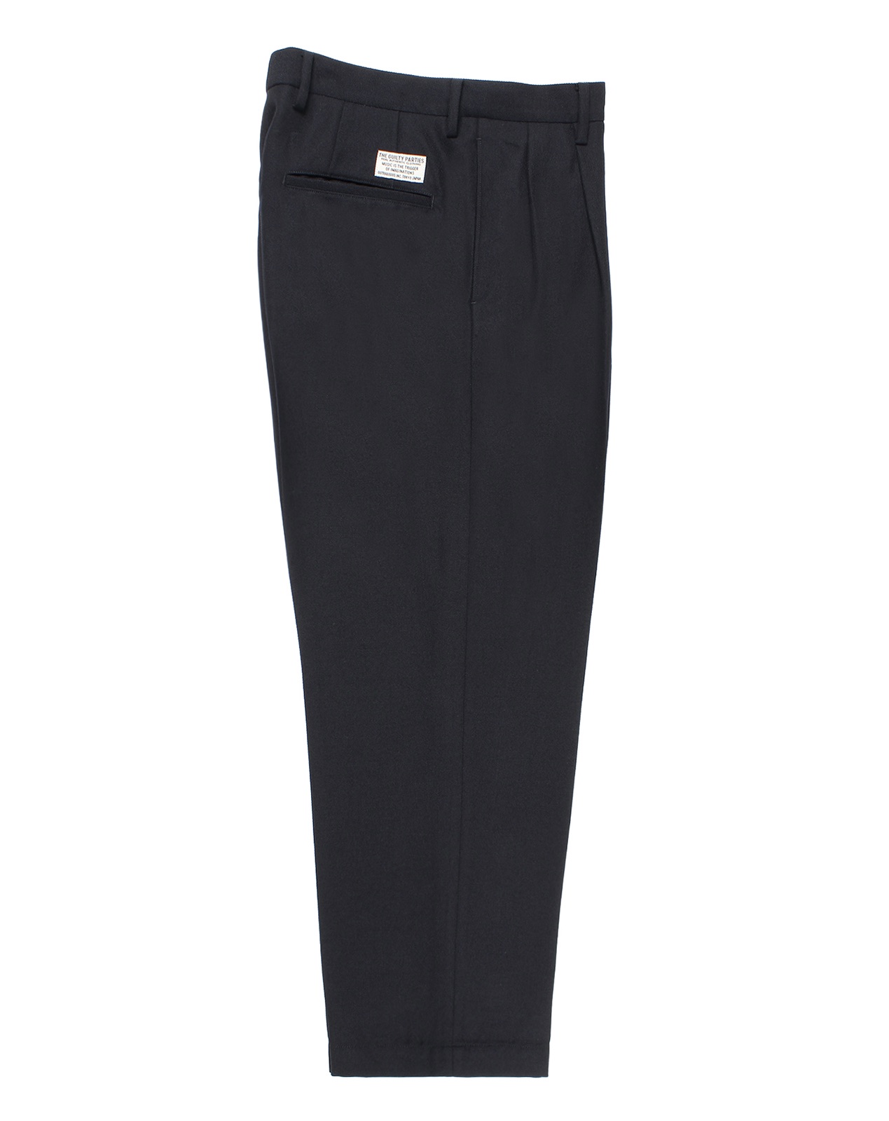 WACKO MARIA / DOUBLE PLEATED WOOL TROUSERS (NAVY)