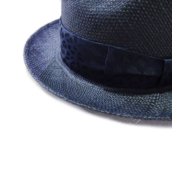 画像2: WACKO MARIA Panama Hat Nvy 01 (Navy Leopard Ribon) (2)