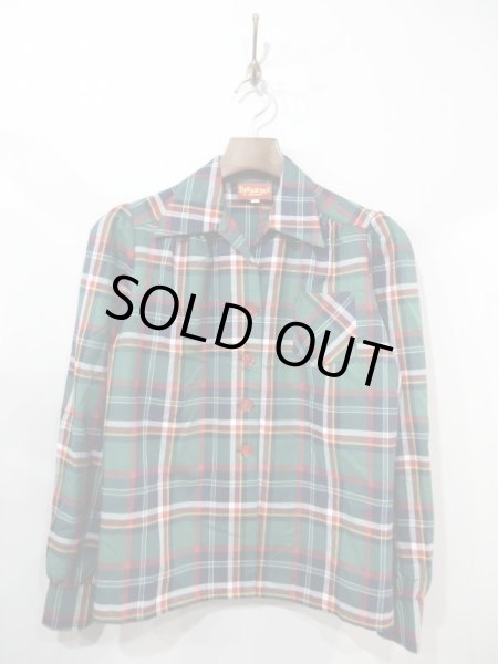 画像1: LADIES / Freddies of Pinewood Green Plaid Work Blouse (1)