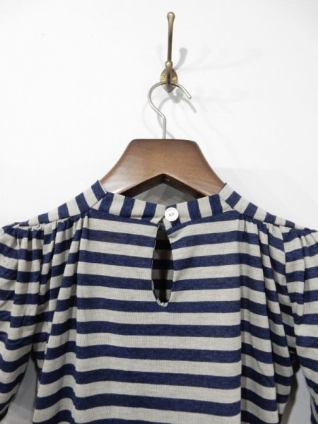 画像3: LADIES / Freddies of Pinewood / Navy Stripe 1940s Saddle top (3)