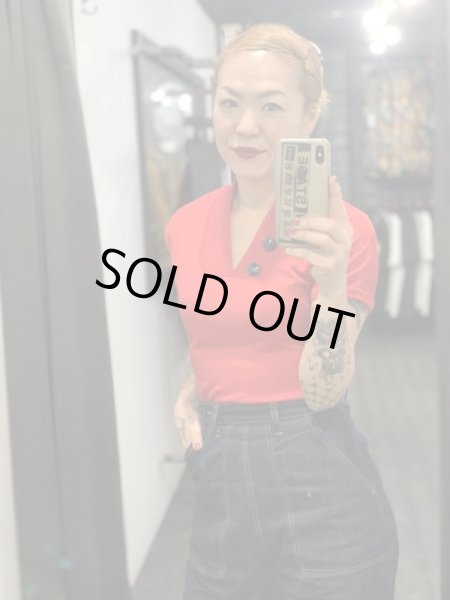 画像5: LADIES / Freddies of Pinewood / Red Button Top (5)